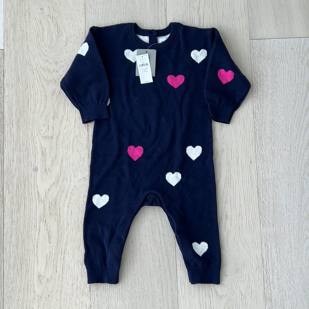 Baby Gap. Navy knit romper size 6-12 months.